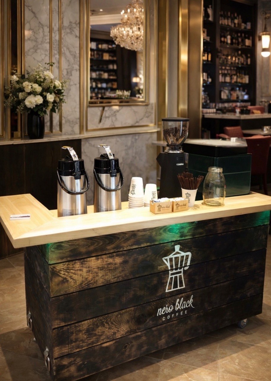 Nero Black Coffee stand setup